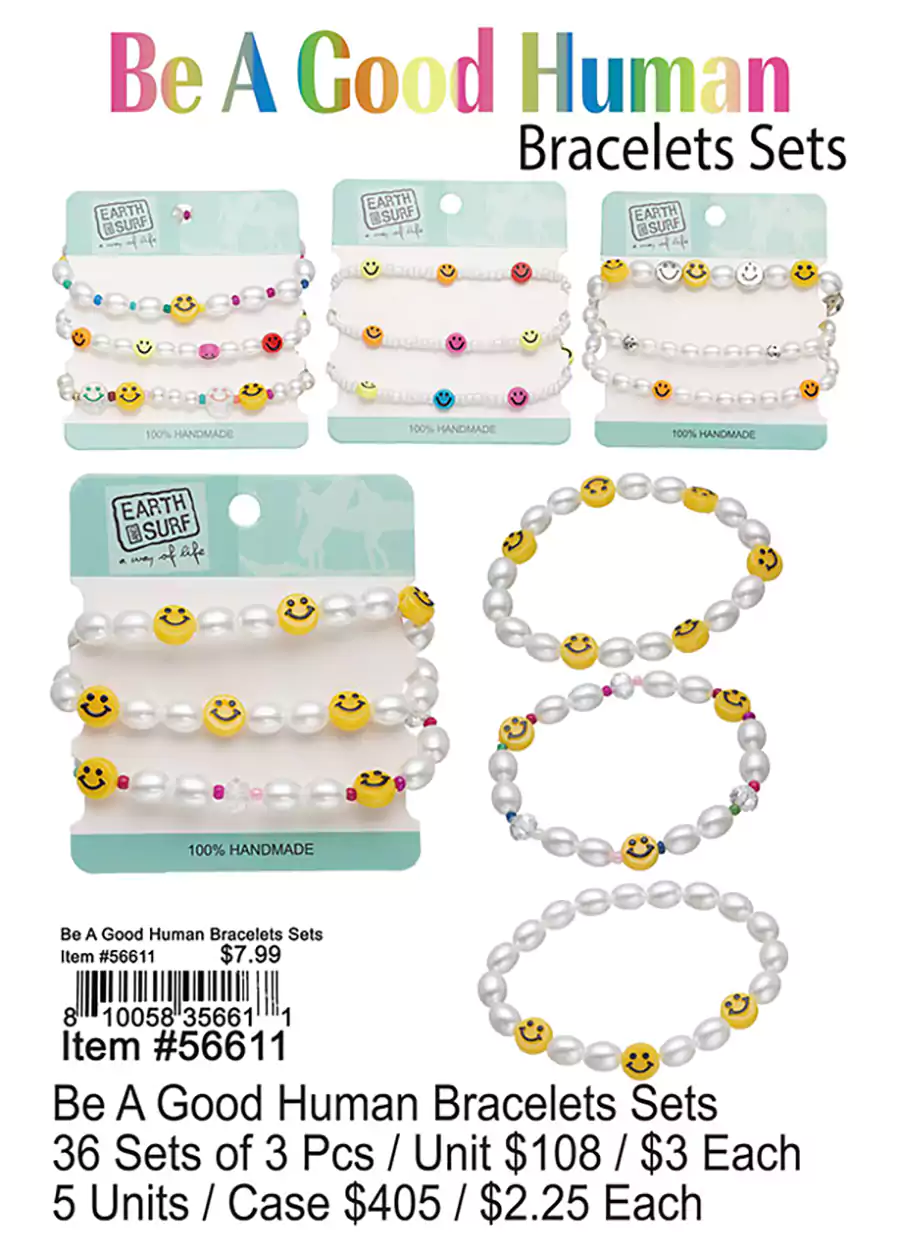 Be A Good Human Bracelets Sets